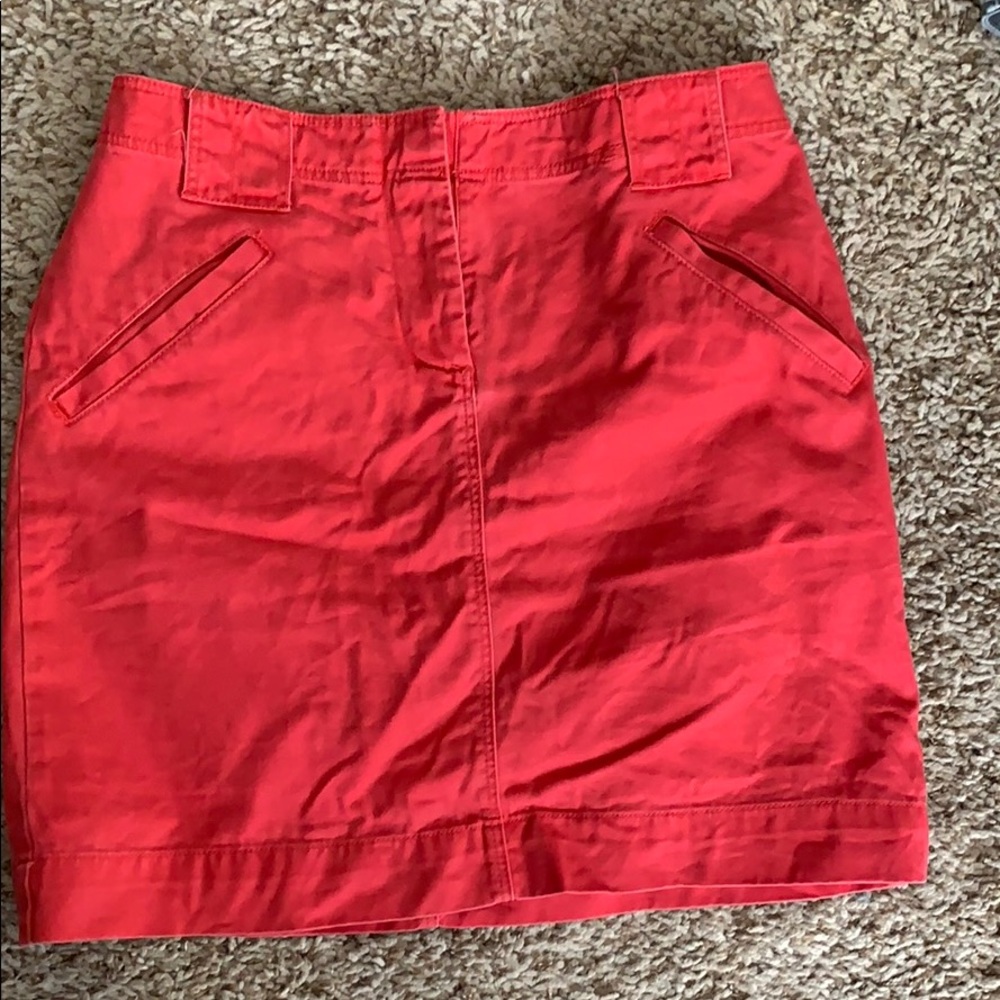 Red Jcrew mini skirt